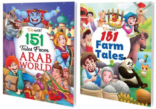 151 Tales from Arab World and 151 Farm Tales I Pack of 2 Books I Story Books for 8 years to 13 years children By Gowoo