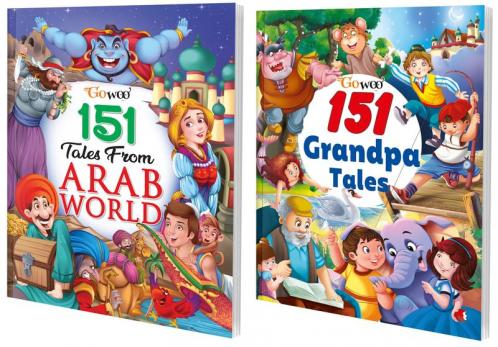 151 Tales from Arab World and 151 Grandpa Tales I Set of 2 Books I Perfect match for growing kids By Gowoo