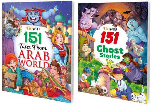 151 Tales from Arab World and 151 Ghost Stories I Pack of 2 Books I Best Stories for mind development By Gowoo