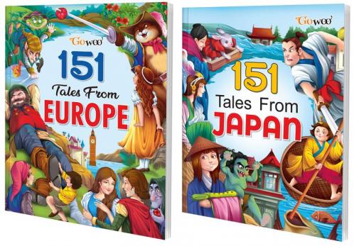 151 Tales from Europe and 151 Tales from Japan I Set of 2 Books I Bag of stories for kids By Gowoo