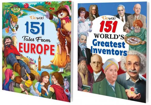 151 Tales from Europe and 151 World’s Great Inventors I Gift Pack of 2 Books I Interactive Stories For Young Childrens By Gowoo