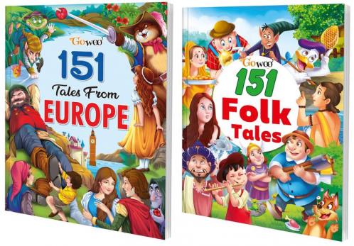 151 Tales from Europe and 151 Folk Tales I Combo pack of 2 Books I Children Story Books By Gowoo