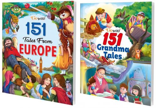 151 Tales from Europe and 151 Grandma Tales I Combo pack of 2 Books I Perfect Learning Story Books By Gowoo
