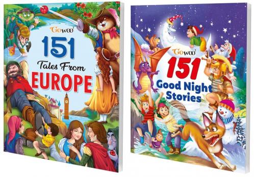 151 Tales from Europe and 151 Goodnight Stories I Combo of 2 Books I Collection of Stories for Children By Gowoo