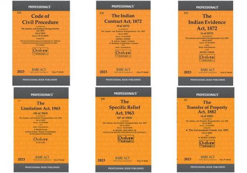 Combo of 6 Books (Code of Civil Procedure or CPC TP Act Limitation Act Specific Relief Act Contract Act Evidence Act)