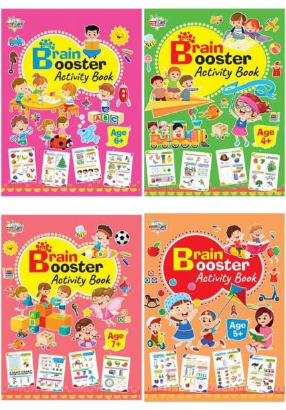 Combo of Brain Booster Activity Books (4 to 7 years old)