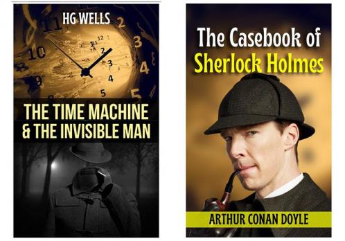 Classic Mysteries & Timeless Sci-Fi: Sherlock Holmes and H.G. Wells Masterpieces | Set of  2 Demanding International Classic Books  by Arthur Conan Doyle; H.G. Wells