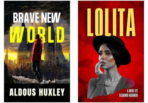 Provocative and Dystopian: Huxley's Brave New World and Nabokov's Lolita | Set of 2 Demanding Books Love Roman: WILL to wish WIN by Aldous Huxley; Vladimir Nabokov