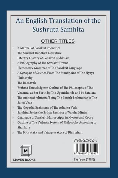 An English Translation of the Sushruta Samhita (vol 3)