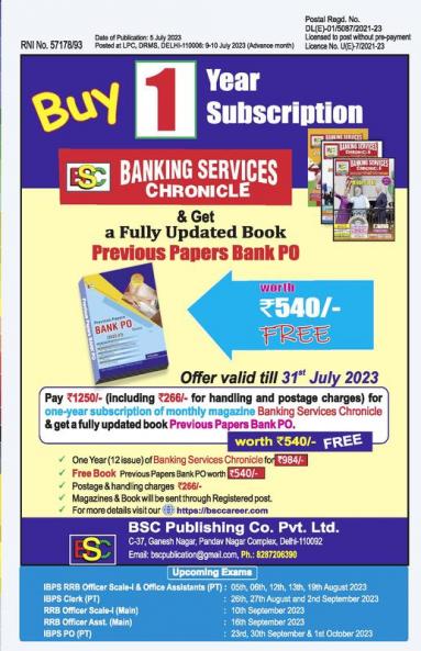 Banking Services Chronicle-Aug-2023-Issue