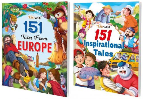 151 Tales from Europe and 151 Inspirational Tales I Pack of 2 Books I Stories in English For Growing Minds By Gowoo