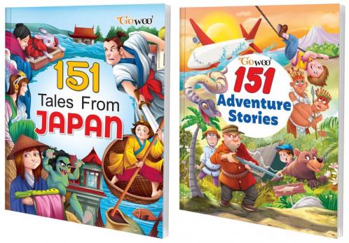 151 Tales from Japan and 151 Adventure Stories I Combo of 2 Books I Perfect Gift for Kids By Gowoo
