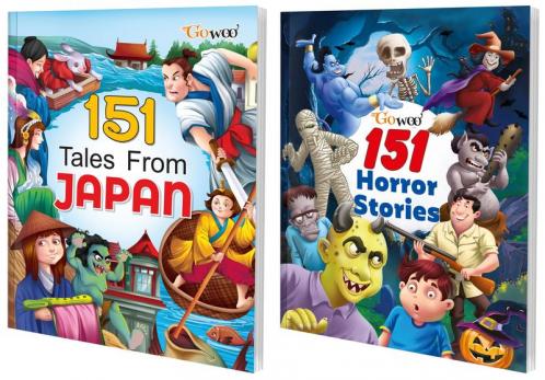 151 Tales from Japan and 151 Horror Stories I Combo pack of 2 Books I Beautifully illustrated Stories For Children By Gowoo
