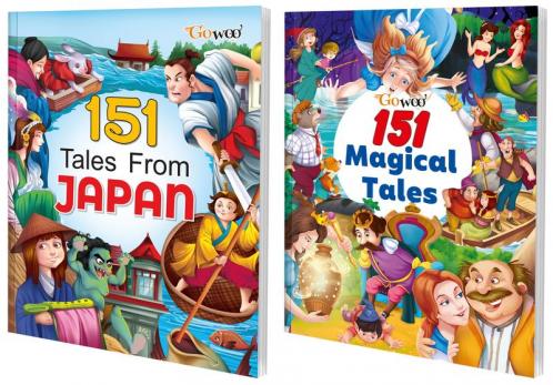 151 Tales from Japan and 151 Magical Tales I Combo pack of 2 Books I Perfect Engaging Stories for kids By Gowoo
