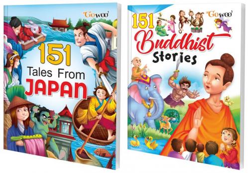 151 Tales from Japan and 151 Buddhist Stories I Combo of 2 Books I Easy to read Stories For Children By Gowoo