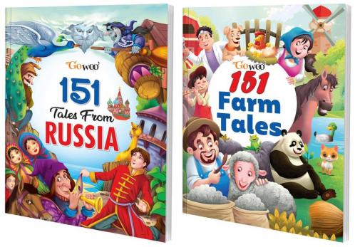151 Tales from Russia and 151 Farm Tales I Pack of 2 Books I Interactive Stories For Kids By Gowoo