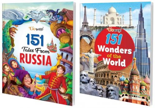 151 Tales from Russia and 151 Wonders of the World I Combo of 2 Books I Humorous Stories for 9+ Children By Gowoo