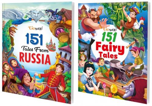 151 Tales from Russia and 151 Fairy Tales I Set of 2 Books I Easy to read Story Books By Gowoo