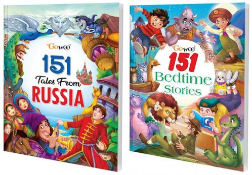151 Tales from Russia and 151 Bedtime Stories I Set of 2 Books I Short Bedtime Stories for Kids By Gowoo