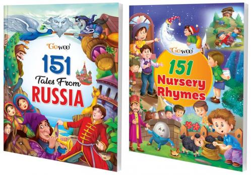 151 Tales from Russia and 151 Nursery Rhymes I Combo pack of 2 Books I Children Story Books By Gowoo