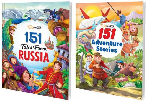 151 Tales from Russia and 151 Adventure Stories I Combo pack of 2 Books I Perfect Learning Story Books By Gowoo