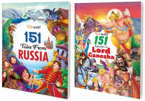151 Tales from Russia and 151 Episodes of Lord Ganesha I Combo of 2 Books I Perfect Gift For 8+ Years By Gowoo