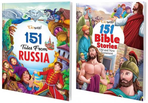 151 Tales from Russia and 151 Bible Stories (New Edition) I Set of 2 Books I Story Books for Kids By Gowoo