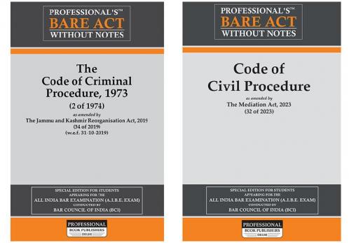 The Code Of Civil Procedure 1908 With The Code Of Criminal Procedure 1973 Combo Bare Acts 2022  by Professional