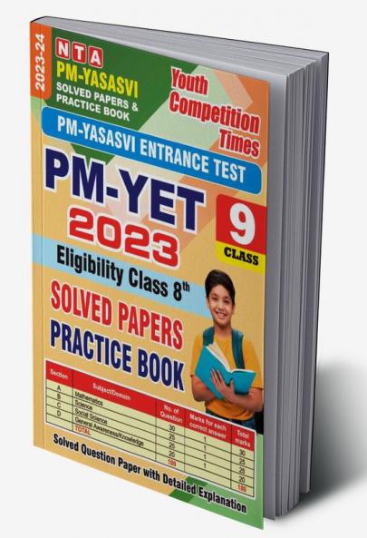 2023-24 PM-YET Class-9 English Solved Papers & Practice Book