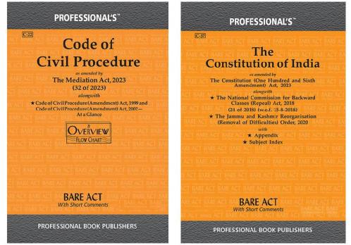 Code of Civil Procedure & Constitution of India Set of 2 Bare Acts