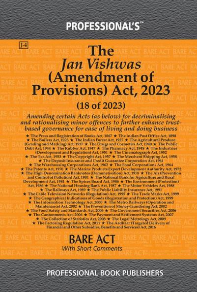 The Jan Vishwas (Amendment of Provisions) Act 2023