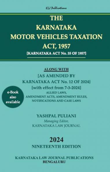 KLJ's THE KARNATAKA MOTOR VEHICLES TAXATION ACT 1957 (2024 Edition)
