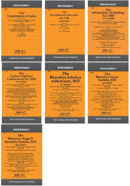 Integrated Legal Framework 2024: BNS BSA IT Act Corruption BNSS and Constitutional Amendments ( Set of 7 Books)