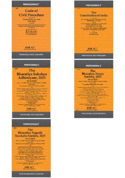 Unified Legal Reforms Reference 2024: BNS BSA Constitution BNSS CPC & Key Updates (Set of 5 Books)