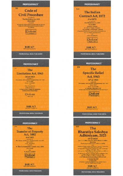 Comprehensive Legal Acts and Reforms Handbook 2024: Specific Relief Contracts Property CPC & BSA (Set of 6 Books )