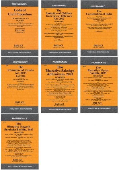Comprehensive Legal Reforms Manual 2024: POCSO BSA Commercial Courts BNS Constitution CPC BNSS (Set of 7 Books)