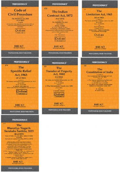 All-Inclusive Legal Reference 2024: BNSSLimitation Act Specific Relief Indian Contract Act Transfer of Property Act Constitution CPC BNNS (Set of 7 Books)