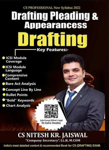 DRAFTING PLEADINGS AND APPEARANCES ( CS PROFESSIONAL GROUP-1)