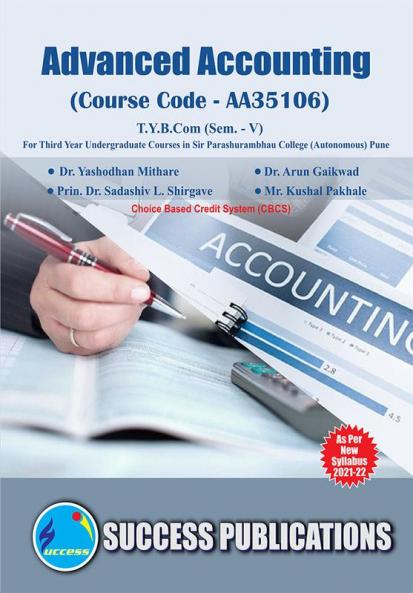 Advanced Accounting(T.Y.B.ComS.P. CollegeSem.-V)