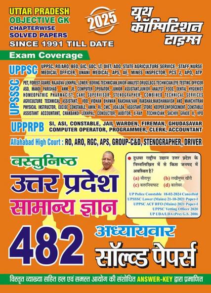 2024-25 UPPSC/UPSSSC  Uttar Pradesh Objective General Knowledge Solved Papers 160 295.