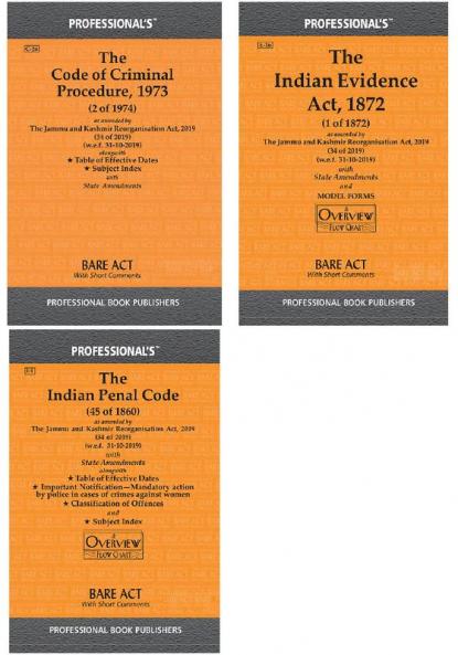 Criminal Major Acts Combo- CrPC IPC Evidence