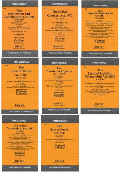 Contractual and Business Laws combo of 8 important commercial laws: