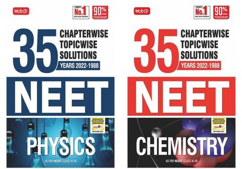 MTG 35 Years NEET Previous Year Solved Question Papers with NEET Chapterwise Topicwise Solutions - NEET 2023 Preparation Books Set of 2 Books NTA Neet 35 Years Questions Physics Chemistry