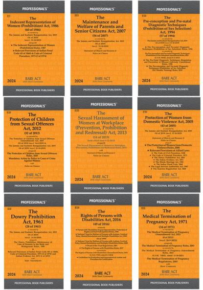 Women Children Senior Citizens and Disabilities Laws Combo