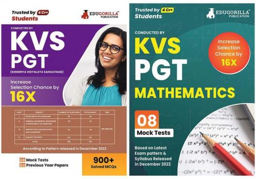 Combo 2 Set Books for KVS PGT Mathematics Exam (English Edition) - According to the New Exam Pattern - 8 Mock Tests (Paper I) + 8 Mock Tests (Paper II) + 3 Previous Year Papers
