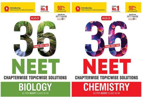 MTG 36 Years NEET Previous Year Solved Question Papers with NEET PYQ Chapterwise Topicwise Solutions - Chemistry & Biology For NEET Exam 2024 | Get Free access of Smart Book (Set of 2 Books)