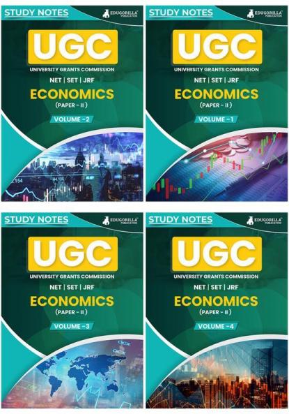 UGC NET Paper II Economics Study Notes Combo (Set of 4 Books) | Complete Preparation Kit with Topic-wise Notes and Solved MCQs