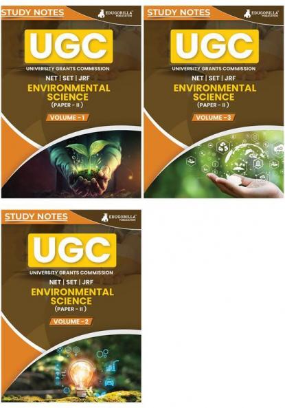 UGC NET Paper II Environmental Science Study Notes Combo (Set of 3 Books) | Complete Preparation Kit with Topic-wise Notes and Solved MCQs