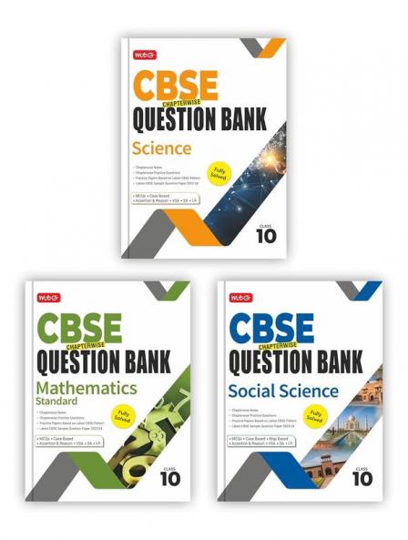 MTG CBSE Chapterwise Question Bank Class 10 - Science Mathematics & Social-Science (For 2023-2024 Board Exam)