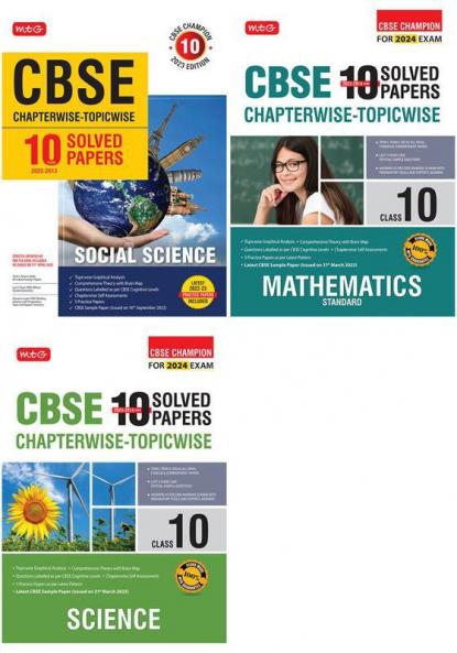 MTG CBSE 10 Years Chapterwise Topicwise Solved Papers & Question Bank Class 10 Mathematics Science English & SocialScience (Set Of 4 Books) CBSE Champion For 2024 Exam (Paperback MTG Editorial Board)